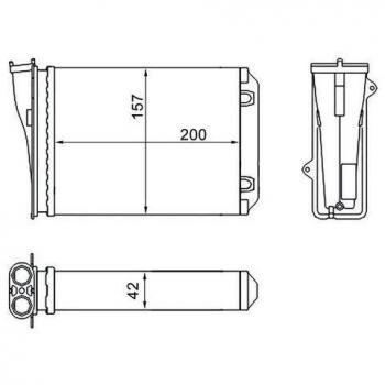Radiador de calefacción MAHLE ORIGINAL AH 274 000S, intercambiador de calor para interior