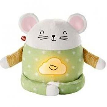 Fisher-Price Ratoncito medita conmigo Peluche con luces relajantes, ayuda a dormir, juguete para niños