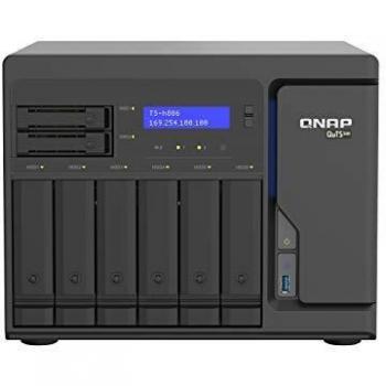 QNAP TS-h886-D1622-16G NAS Torre Ethernet Negro, Intel D-1622 2.6GHz, 16GB DDR4, 6 Bahías 3.5 + 2 Bahías 2