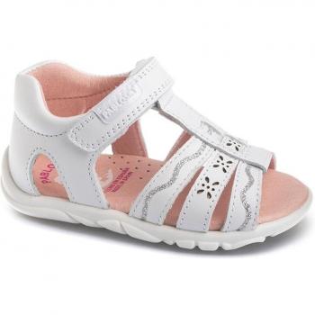 Sandalias Bebé Niña Pablosky de Piel Blanco 025100