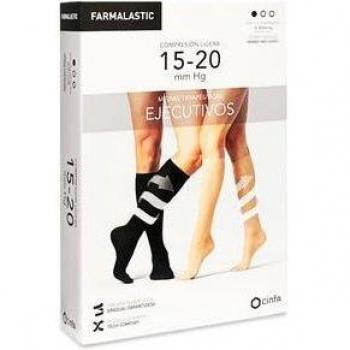 Media Calcetín Ejecutivo de Compresión Ligera Farmalastic Talla L para Mujer en Color Negro (1 Unidad)