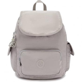 Mochila Kipling para mujer con cierre magnético en gris claro - City Pack S 13L