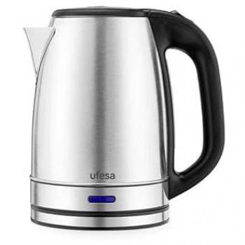 Hervidor de Agua Ufesa Resia 1,7L 2200W Acero Inoxidable Negro