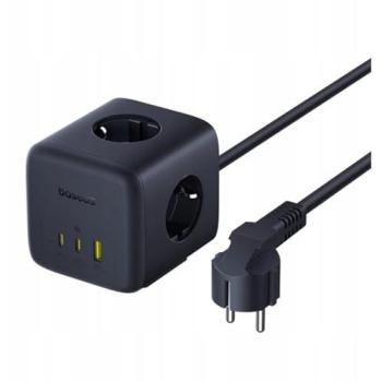 Baseus 67W GaN Multipresa Rápida USB-C 3AC Carga Rápida 6 en 1 para Ordenador Portátil, iPhone y Samsung