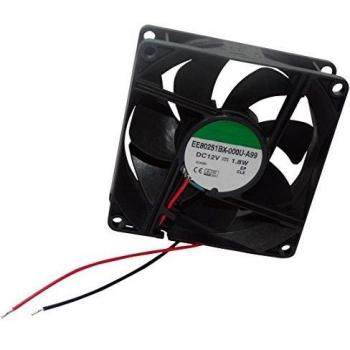 AERZETIX: Ventilador para PC Ordenador de sobremesa 12V 80x80x25mm 76,5m3/h 38dBA 3600rpm 28AWG