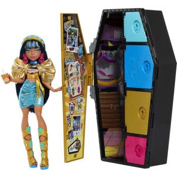 Muñeca Monster High Skulltimate Secrets Cleo de Nile con Armario Fashion Set HKY63 MATTEL