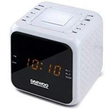 RAD/REL DAEWOO DCR-450 Doble Alarma FM Blanco