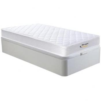 Conjunto Somier Arcón Blanco + Colchón de Muelles y Viscoelástico de 15 cm - WOLKENLOS de MORGENGOLD