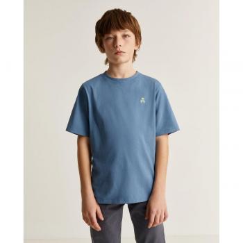 Camiseta de niño de algodón con print trasero