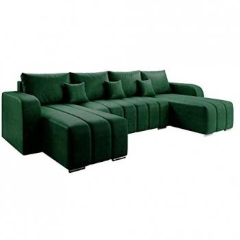 Sofá Rinconero Muncie 108 con Función de Descanso y Caja de Ropa de Cama, 313x147x86cm