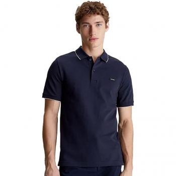 Calvin Klein Men's Slim Fit Organic Cotton Stretch Pique Polo Shirt - Night Sky - XL