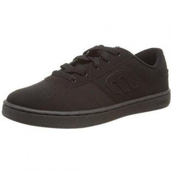 Etnies Lo-Cut - Zapatillas de skateboarding de cuero para niño, color negro, talla 3