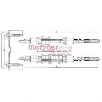 Cable de Freno de Mano Metzger 11.5971 para Opel Calibra y Vectra, trasero