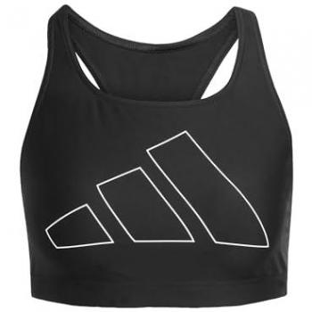Sujetador de Bikini Deportivo Adidas Big Bars L, Negro/Blanco