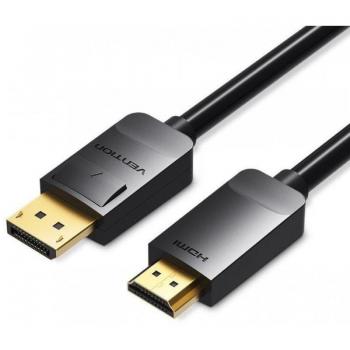 Cable conversor Vention DisplayPort a HDMI de 3m en color negro