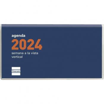 Agenda Plana Cóctel 2024 Azul - Semana Vista Vertical - Finocam - Español