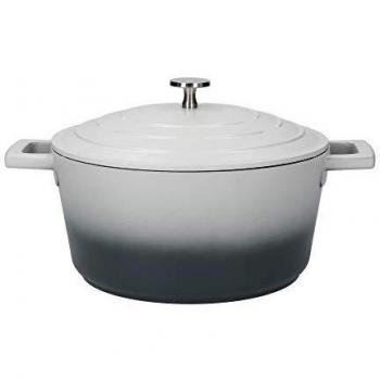masterclass Lightweight Casserole Dish with Lid, Aluminum, Gris Ombre, 4 Litre (Round) (MCMCRD24GRY