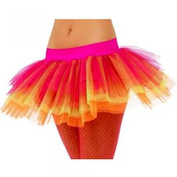 Smiffy's Tutú Rosa, Amarillo y Naranja para Mujer