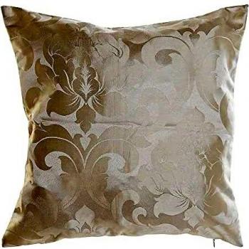Cojín Cuadrado Beige de Poliéster y Aluminio DKD Home Decor