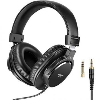 Neewer NW-2000 Estudio Auriculares de Monitor - Auriculares Giratorios Dinámicos con 40mm Controlador de Loudhailer, 3-metro Cablel, 6.35mm Adaptador de Enchufe para PC, Teléfonos Celulares, TV