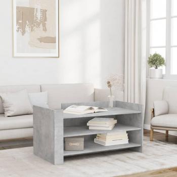 Mesa de centro de madera de ingeniería 100x50x50 cm en blanco, negro y roble sonoma, mesita de salón o comedor auxiliar, mesa de café; también disponible en gris hormigón