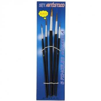 Dex Import - Blister de 5 Pinceles Acuarela