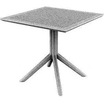 Mesa cuadrada de exterior CLP SKY 80x80 cm para 4 personas en Plástico Blanco