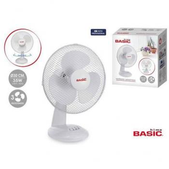 Ventilador de Sobremesa Basic Home 35W Blanco