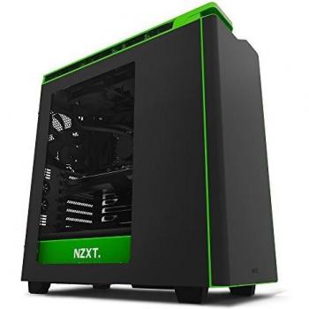 NZXT CA-H442W-M9 Midi-Tower Negro, Verde carcasa de ordenador - Caja de ordenador