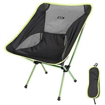 Candora TM Portable Ultraligero Silla plegable, con bolsa de transporte, Heavy Duty 330lbs Capacidad Senderismo de picnic de asiento plegable para pesca y Camping barbacoa de jardín patio playa exterior & interior Actividades, verde