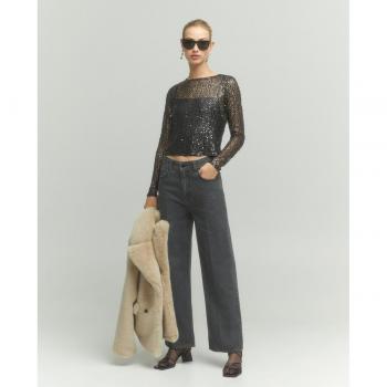 Blusa de manga larga con lentejuelas Tintoretto