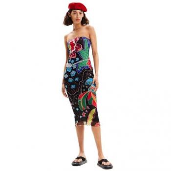 Desigual Jungle Women's Shirt Dress - Size S Black