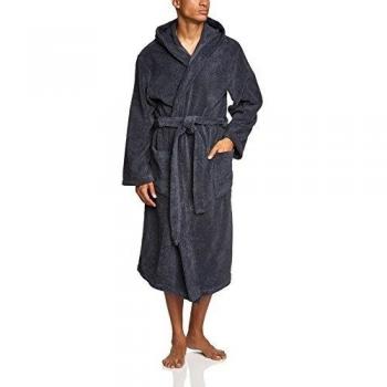 Schiesser Albornoz con Capucha, Gris 200, XL para Hombre