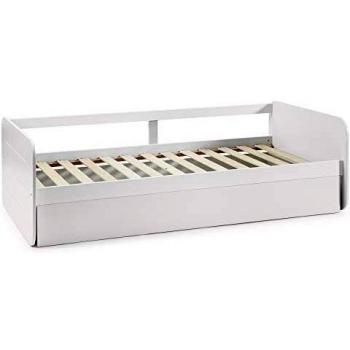 VS Venta-stock Cama Nido Juvenil Cora 90X190, Color Blanco, Dimensiones: 195cm