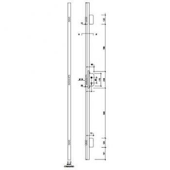 Tesa Assa Abloy CANB356IAC Cerradura De Seguridad Multipunto de Embutir con Cantonera