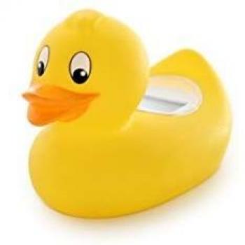 Rotho Babydesign Termómetro de baño Pato con medición digital, Para la temperatura de baño ideal, Amarillo, 20439