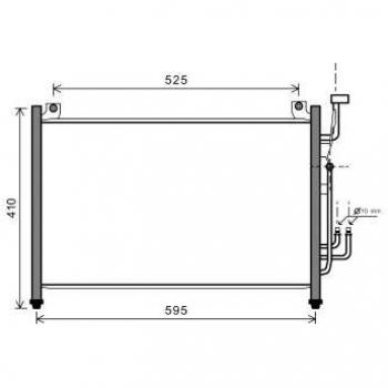 Condensador de aire acondicionado AVA MZA5236D para Mazda 2 1.3 (2007)