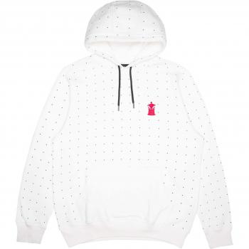 Wrung Dots Two Men's White Hoodie