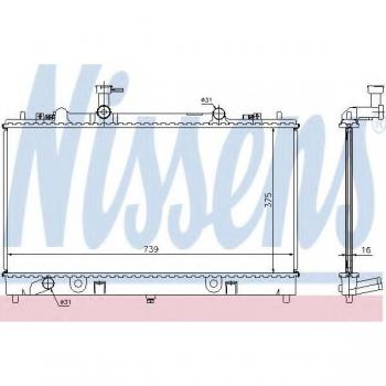 Radiador de refrigeración del motor Nissens 62466A
