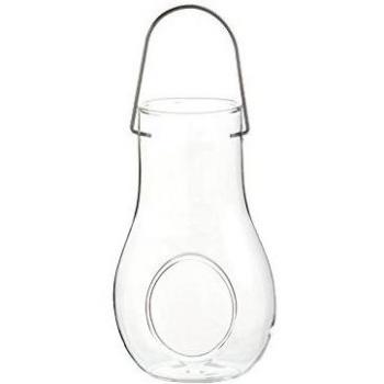 Decoragloba DG-CCJR S - Porta vela cristal colgante, diseño jarra, diámetro 8,1 x 13,2 cm
