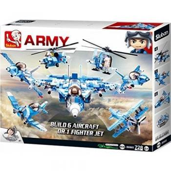 Sluban Sluban-SB-101380665 M38-B0665 Army-6 Into 1 Fight Jet