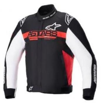 Chaqueta textil Alpinestars Monza Sport para motocicletas deportivas - Negro Blanco Rojo (L)