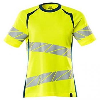 Camiseta de Manga Corta Mujer Accelerate Safe 19092 - Alta Visibilidad Amarillo/Verde Oscuro