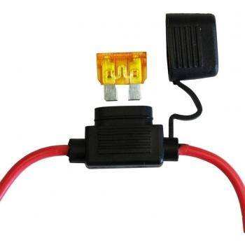 Portafusible con hilo in-line coche camion 14AWG a prueba de agua 20A