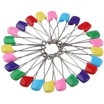 Bebé pines pañal Pins color gamuza de fijación de seguridad Pasadores niño infantil Kids pañal Pins, 50 Pcs