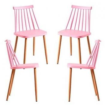 Pack 4 Sillas de Comedor Bik - Rosa