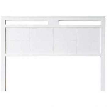 Cabecero Abierto MALAGA de Madera de Pino Lacado Blanco para Cama de 90 - Artesanal y Fabricado en España