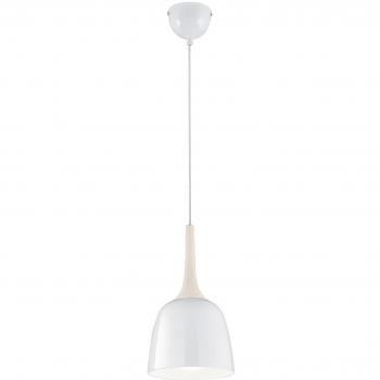 Lámpara Colgante Vintage Kannan E27, Blanco y Madera