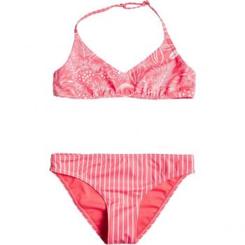 Bikini Roxy Vacay For Life rosa blanco infantil 12