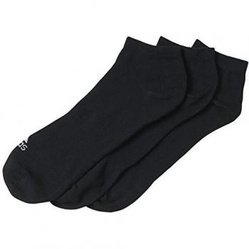 Adidas Performance No-Show Thin 3PP, Calcetines unisex, 3 pares, Negro, 39-42